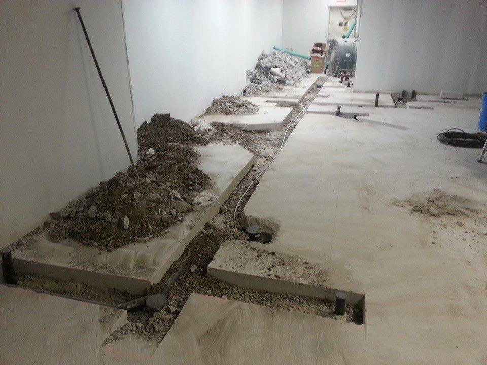 Underground commercial plumbing installation